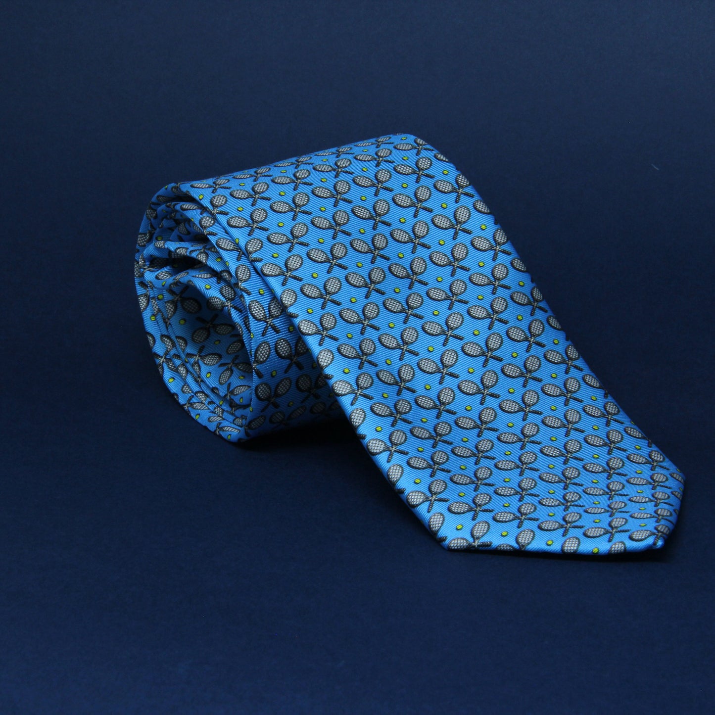 Gravata 100% Seda Estampada - Tennis