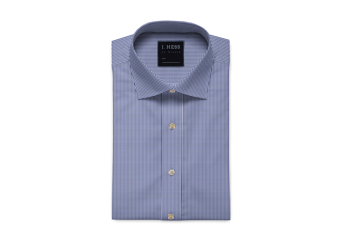 Camisa Xadrez Azul e Branca em Algodão Egípcio