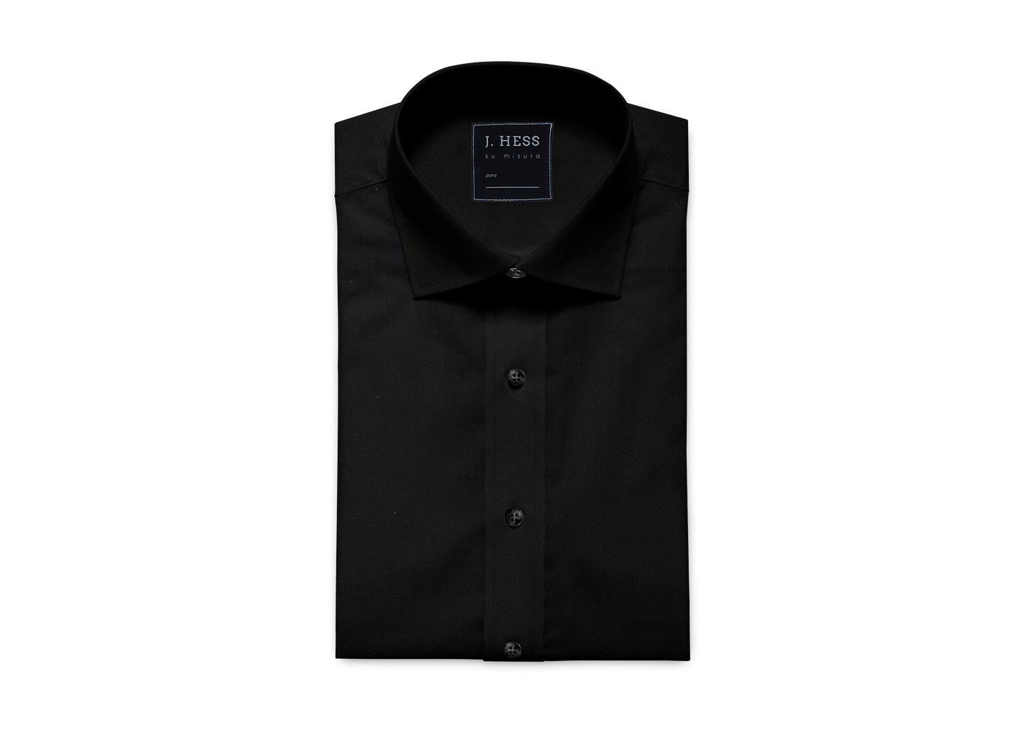 Camisa Preta Cetim em Algodão Egípcio