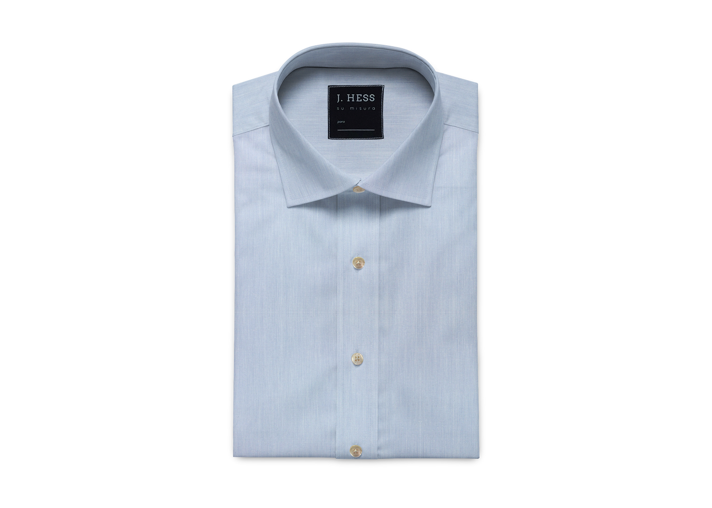 Camisa Azul Fil-a-Fil em Algodão Egípcio