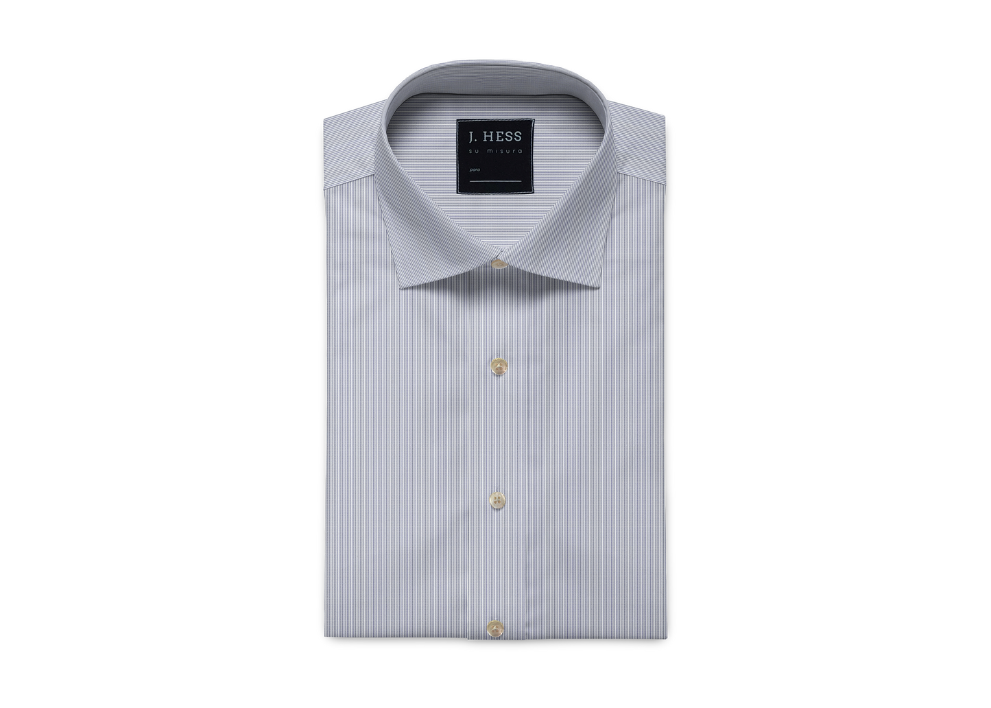 Camisa com Listras finas Azuis em Algodão Egípcio