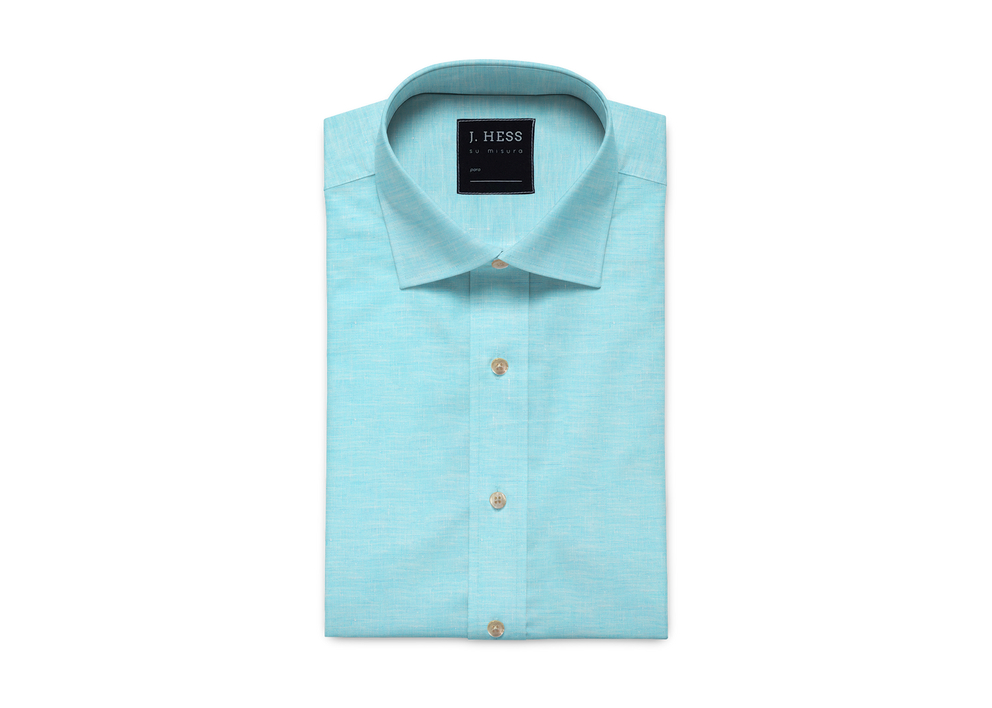 Camisa 100% Linho Azul Turquesa