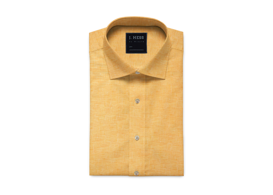 Camisa 100% Linho Amarela